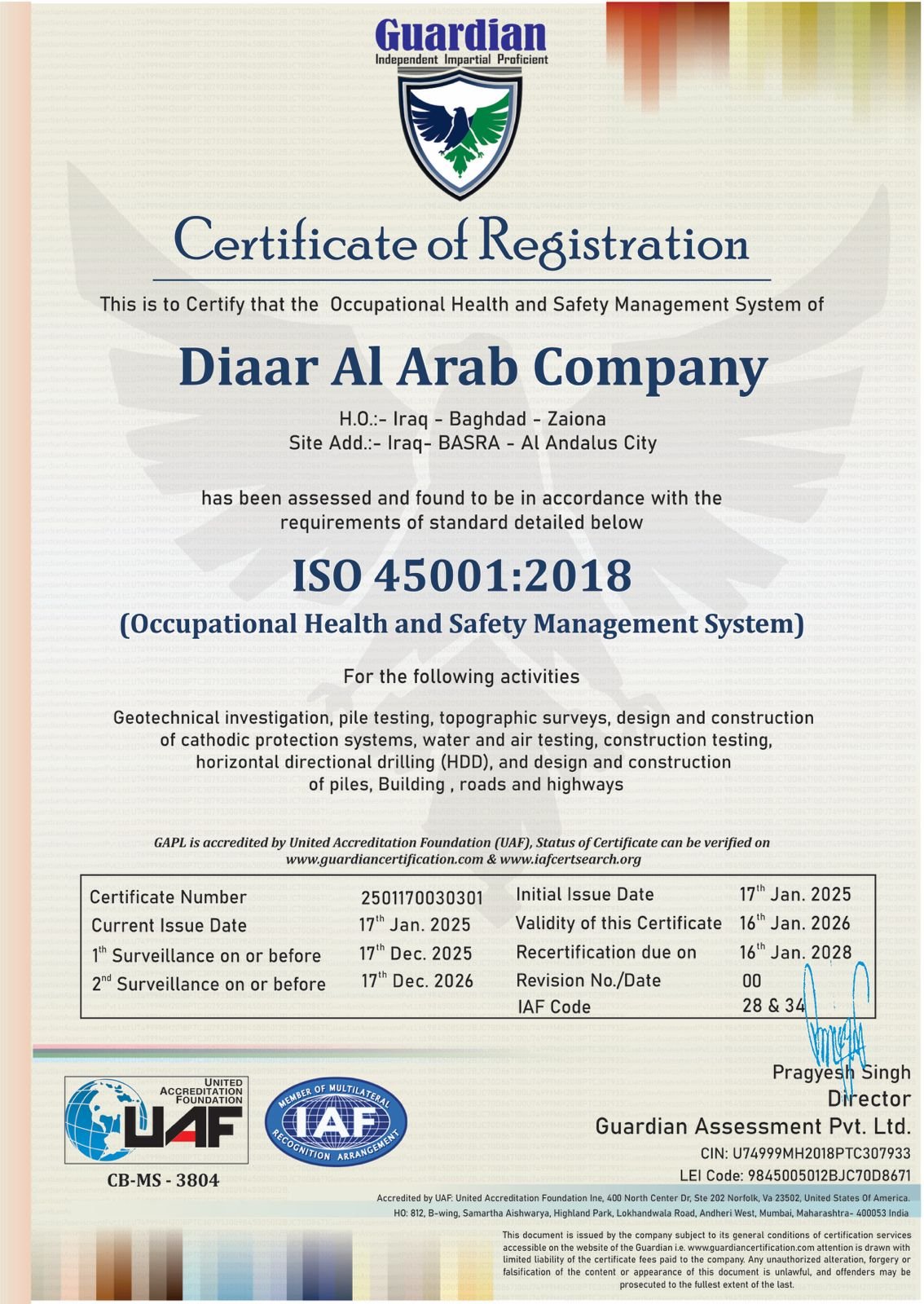 Occupational Health and Safety